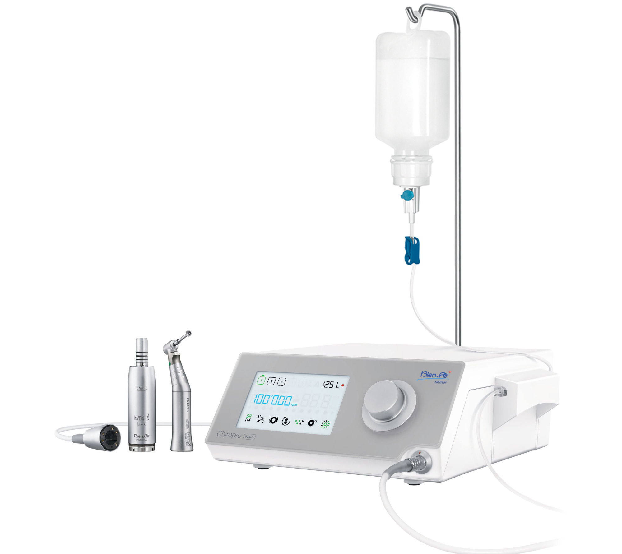 Bien-Air Chiropro Plus 3rd Gen физиодиспенсер, с угловым наконечником Micro-Series CA 20:1 L, с подсветкой